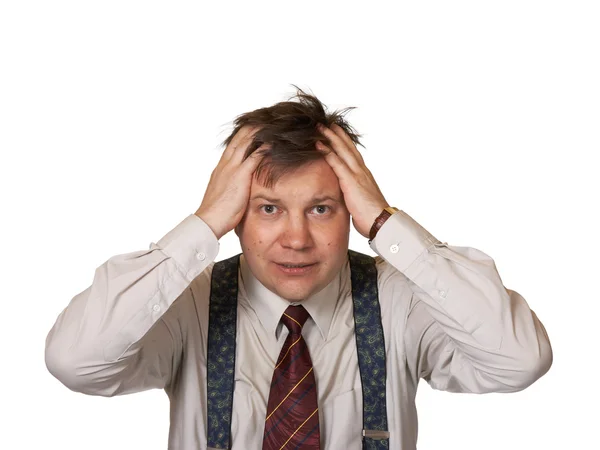 Stressed businessman — Stock Photo, Image