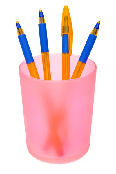 Pens in container — Stock Photo, Image