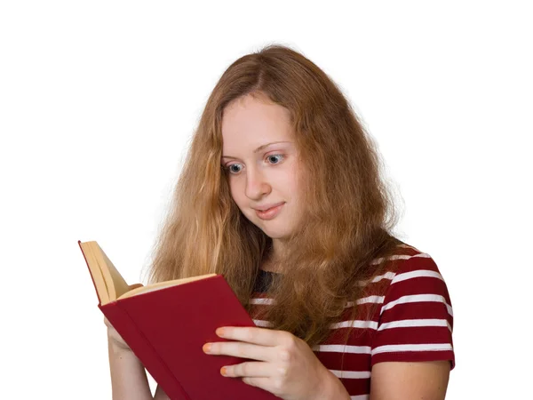 Gadis membaca buku — Stok Foto