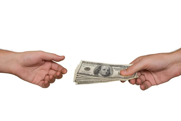 Hands and money — Stock Photo, Image