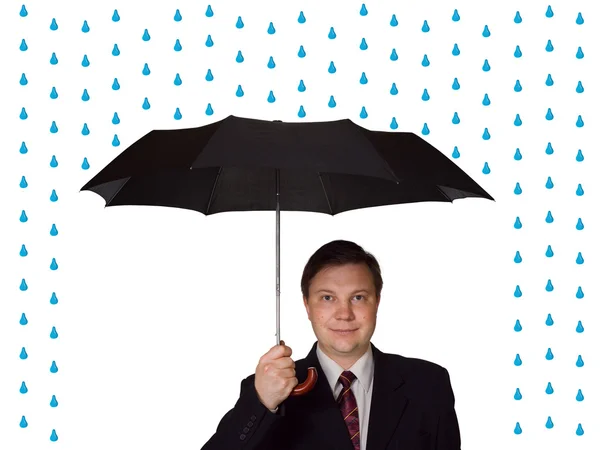 Homens e guarda-chuva — Fotografia de Stock