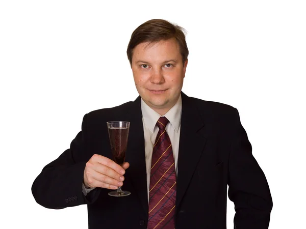 Men with wine glass — Stock Photo, Image