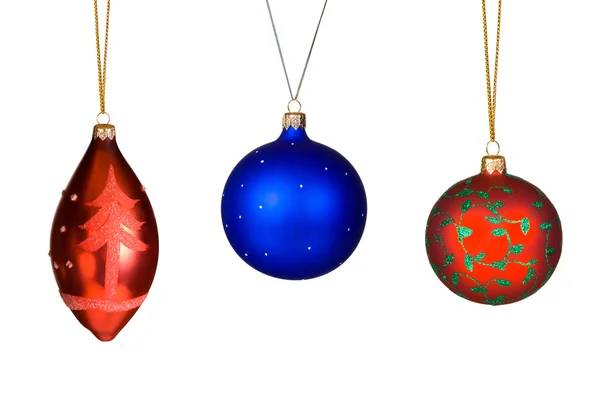 Three christmas balls — Stock Photo, Image
