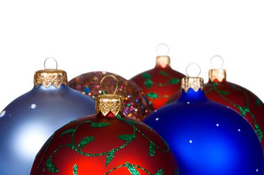 Mulicolored Christmas balls clipart