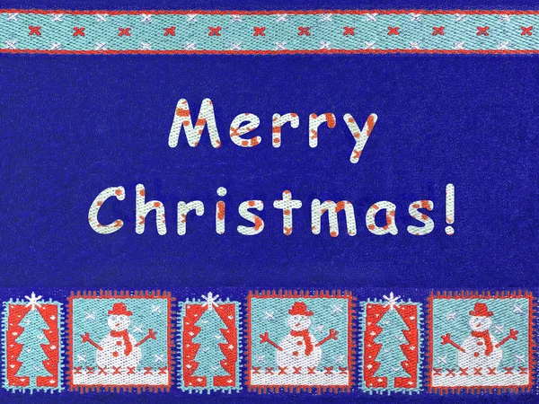 Merry Christmas, snowman and snowflakes — Stock Photo, Image