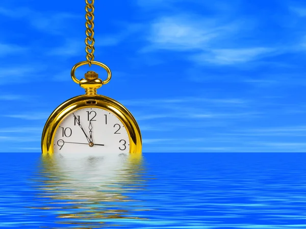 stock image Clock in water