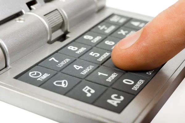 Hand en rekenmachine — Stockfoto