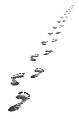 Foot steps clipart
