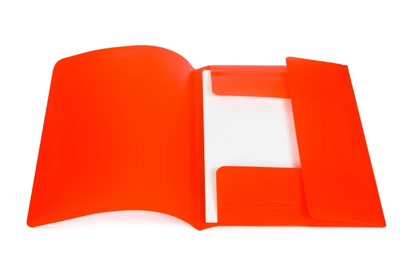 Kağıt ile kırmızı klasör — Stok fotoğraf