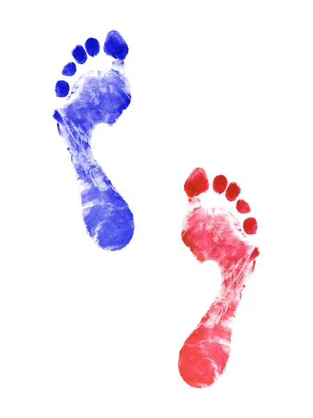 Két emberi lábnyomok — Stock Fotó