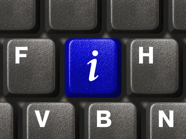 Клавіатура ПК з інформаційною клавішею — стокове фото