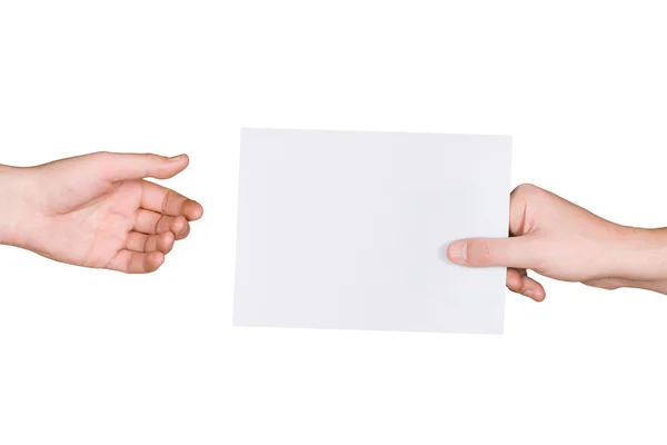 手と手紙 — ストック写真