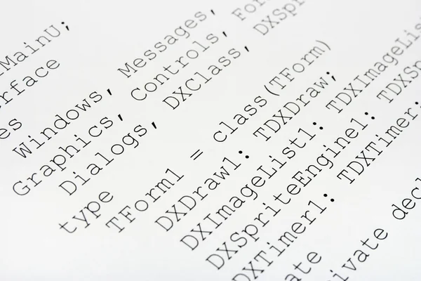 Printed computer code — Stock Photo, Image