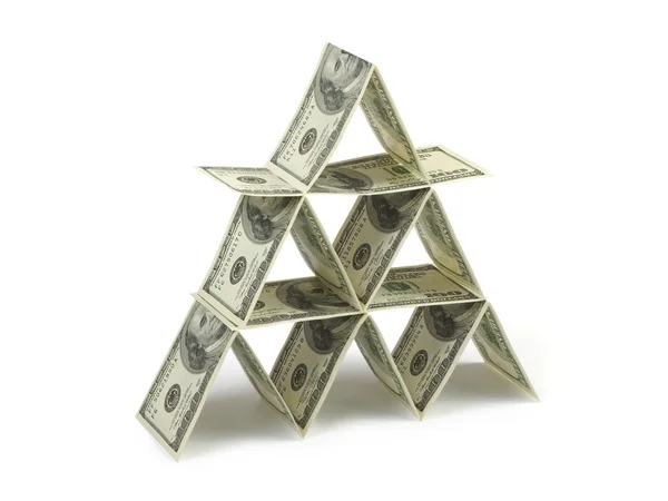 Geldpyramide — Stockfoto