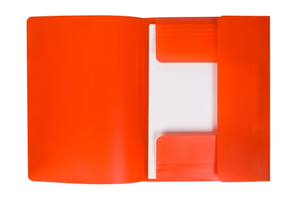 Carpeta roja con papel —  Fotos de Stock