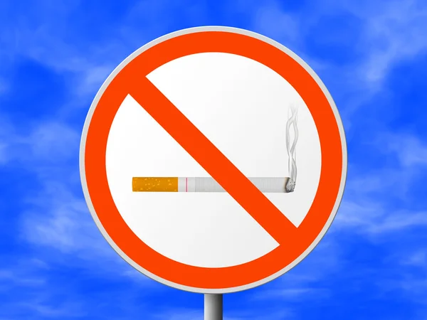 Kolo podepsat zákaz kouření — Stock fotografie