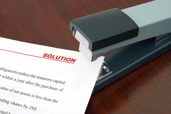 Office stapler and document Solution — Stock Photo, Image
