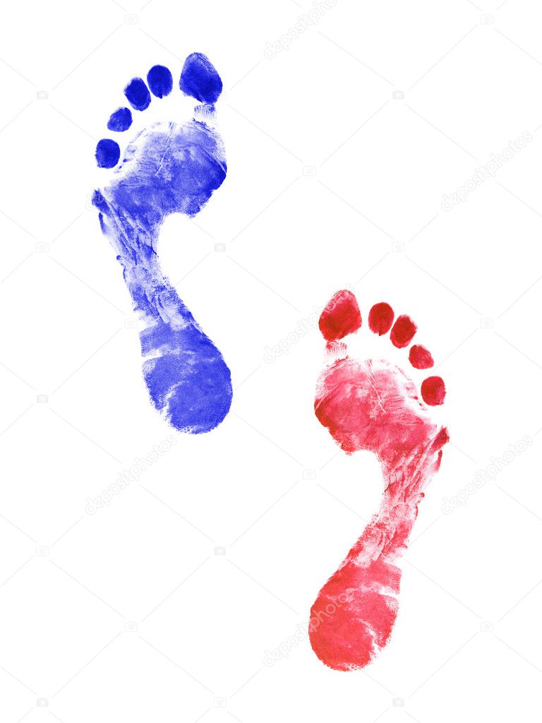 Two human footprints