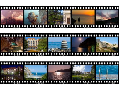 Frames of film, nature and travel clipart