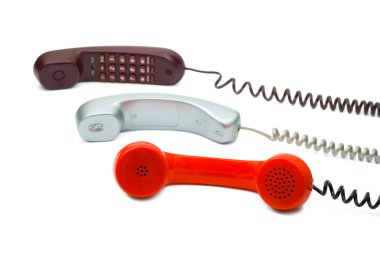 Three telephone clipart