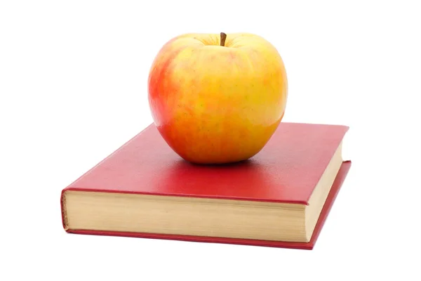 Βιβλίο και μήλο — Φωτογραφία Αρχείου