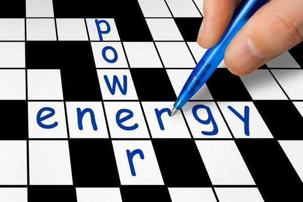 stock image Crossword - power and energy