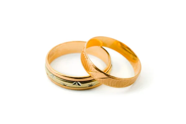 2 개의 금 반지 — 스톡 사진