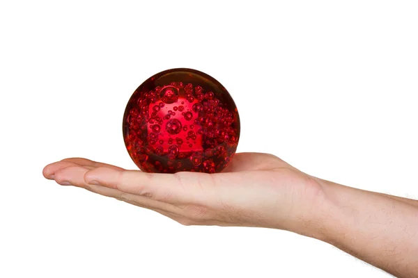 Magic sphere in hand — Stock Photo, Image