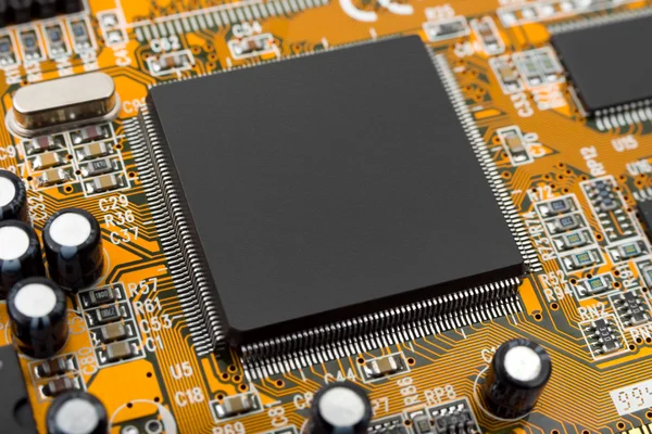 Makró a számítógép chip — Stock Fotó
