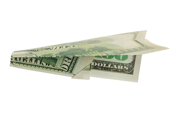 Money airplane — Stock Photo, Image