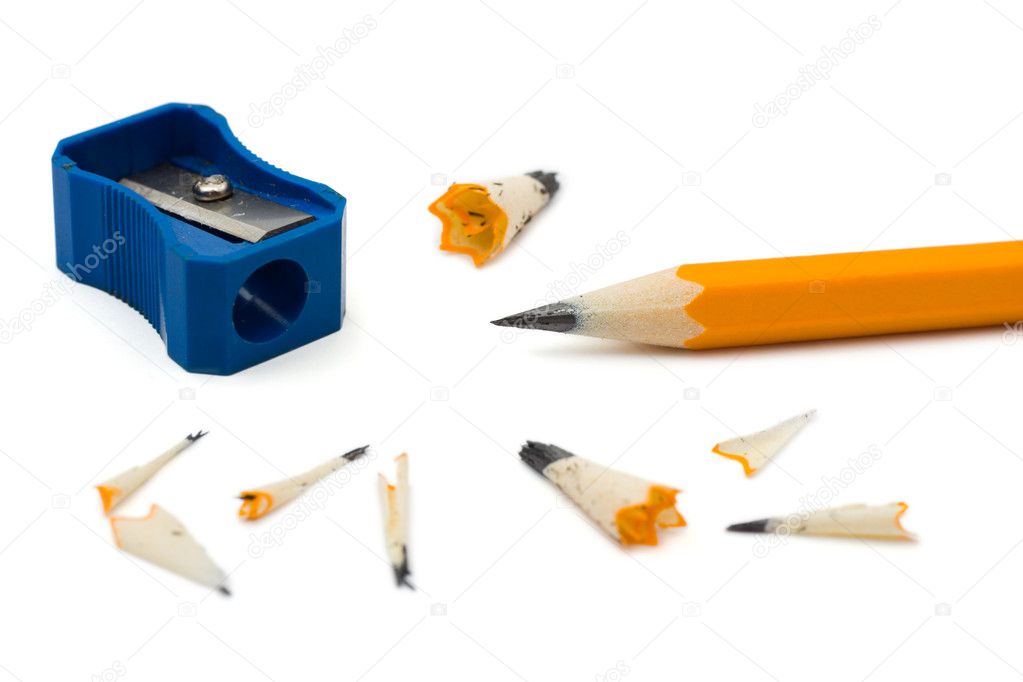 Pencil sharpener and cuttings