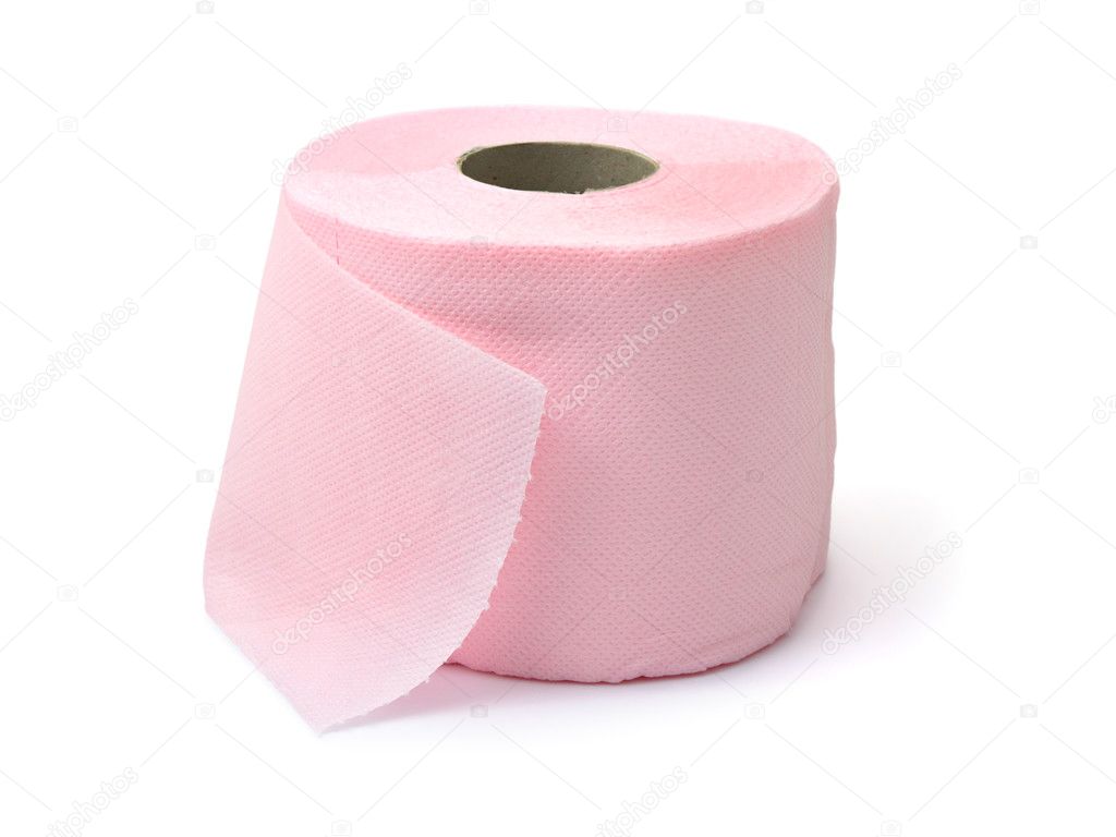 Roll of pink toilet paper on white background Stock Photo by ©Dimedrol68  65529103