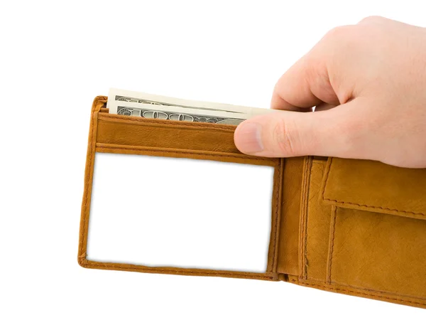 Mano y billetera —  Fotos de Stock
