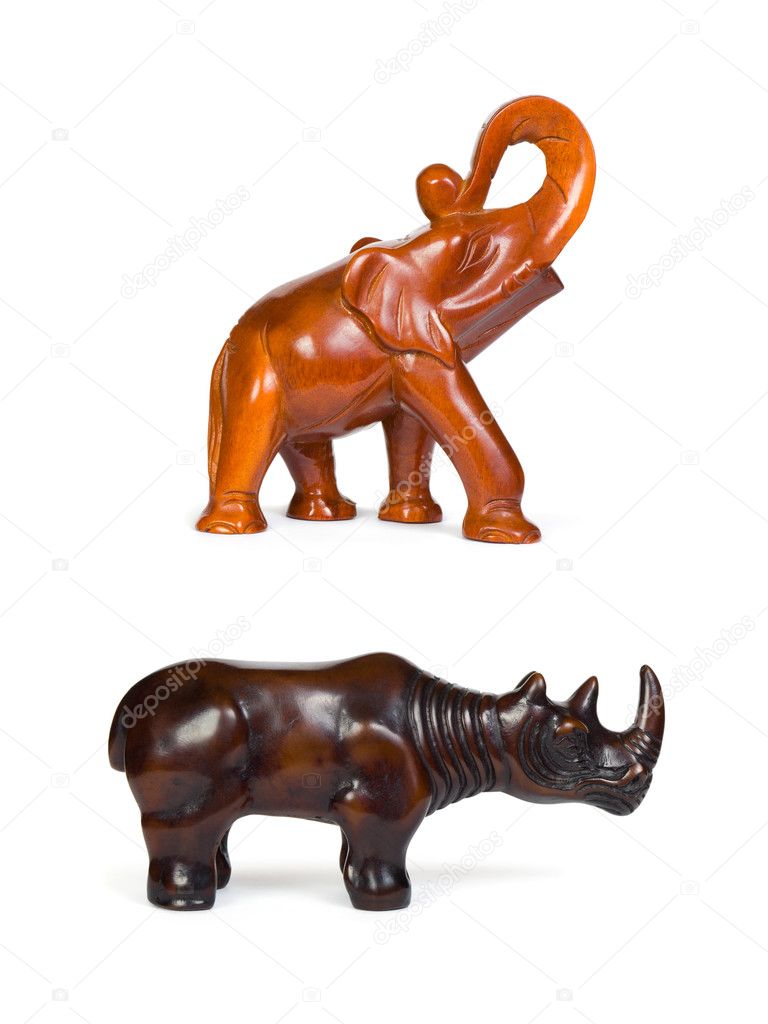 Wooden figurines animals