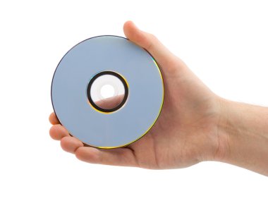 Hand with cd clipart