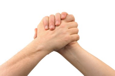 Two greeting hands clipart