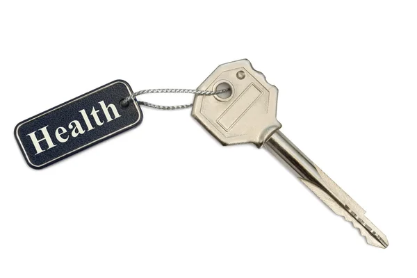 Nyckel med etiketten hälsa — Stockfoto