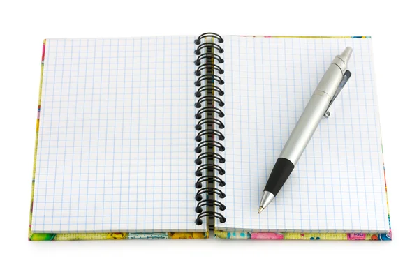 Stift und Notizblock — Stockfoto