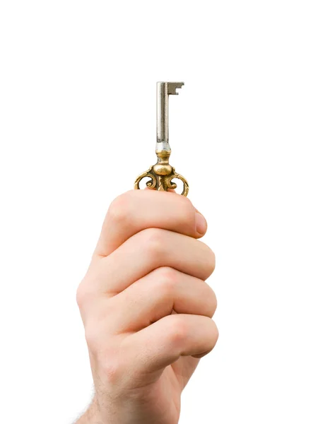 Kéz, amely retro kulcs — Stock Fotó