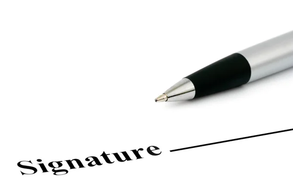 Pen and contract — Stock Photo, Image