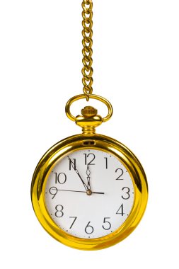 Retro gold clock clipart