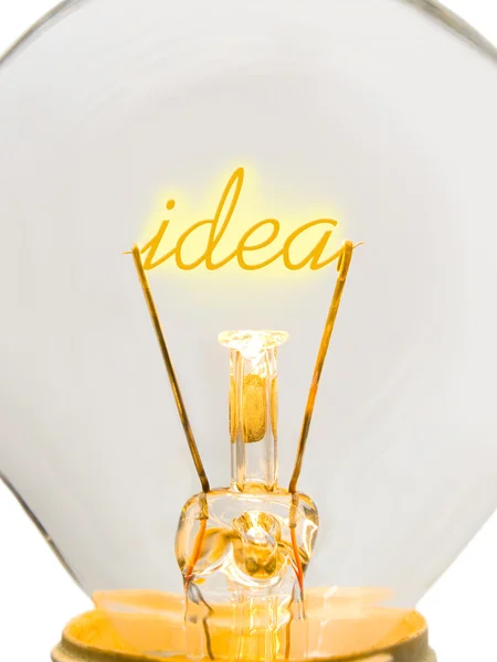 Idea de palabra en lámpara —  Fotos de Stock
