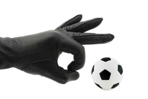 Balle de foot et de main — Photo
