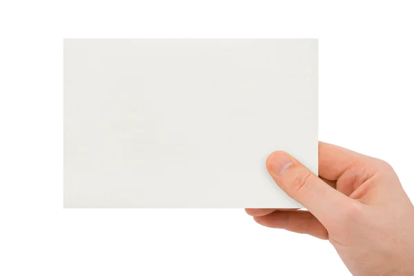 Papírové karty v ruce — Stock fotografie
