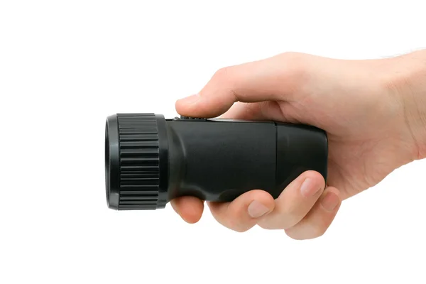 Taschenlampe in der Hand — Stockfoto