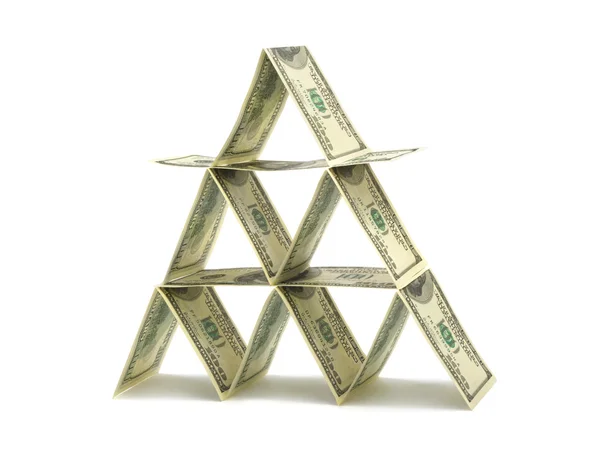 Пирамида денег — стоковое фото