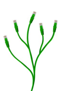 Plant made of computer cable clipart