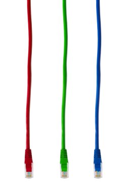 Multicolored computer internet cables clipart