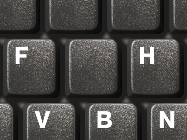 PC klavye ile bir boş anahtar — Stok fotoğraf