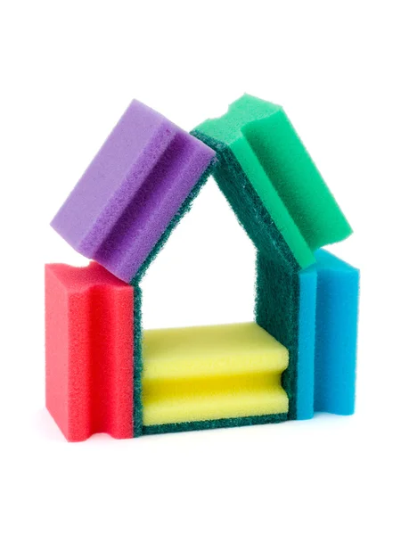 Casa feita de esponjas — Fotografia de Stock